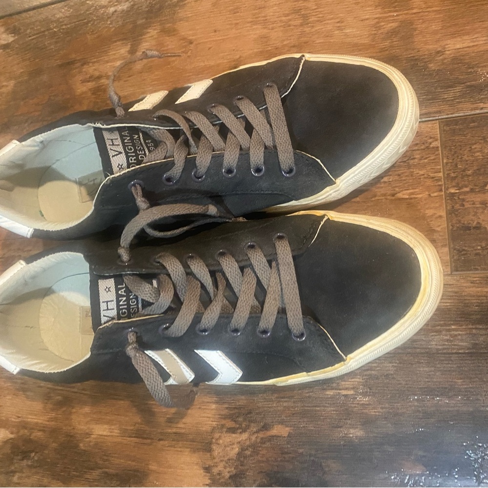 Vintage Havana Charcoal Sneakers with Suede Upper